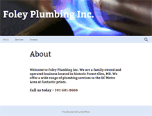 Tablet Screenshot of foleyplumbinginc.com